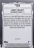 2019 Bowman #BTP-33 Joey Bart Bowman Scouts' Top 100