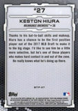 2019 Bowman #BTP-27 Keston Hiura Bowman Scouts' Top 100
