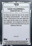 2019 Bowman #BTP-23 Nick Madrigal Bowman Scouts' Top 100