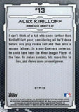 2019 Bowman #BTP-13 Alex Kirilloff Bowman Scouts' Top 100
