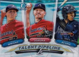 2018 Bowman #TP-ATL Ronald Acuna / Soroka / Wright Chrome Talent Pipeline