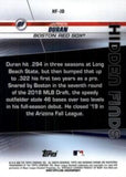 2020 Bowman #HF-JD Jarren Duran Chrome Hidden Finds