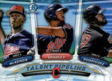 2018 Bowman #TP-CLE Rodriguez / McKenzie / Bradley Chrome Talent Pipeline