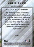 2019 Bowman #ROYF-8 Chris Shaw Rookie of the Year Favorites