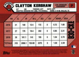 2019 Bowman #B30-CKE Clayton Kershaw 30th Anniversary Bowman