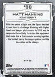 2019 Bowman #BTP-98 Matt Manning Bowman Scouts' Top 100