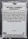 2019 Bowman #BTP-96 Peter Lambert Bowman Scouts' Top 100