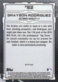 2019 Bowman #BTP-92 Grayson Rodriguez Bowman Scouts' Top 100