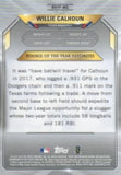 2018 Bowman #ROYF-WC Willie Calhoun Chrome Rookie of the Year Favorites