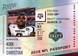 2018 Panini Prestige #PP-CK Christian Kirk NFL Passport