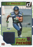2016 Donruss #38 C.J. Prosise Rookie Phenom Jersey Relics Red Foil