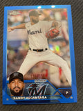 2023 Topps Chrome #74 Sandy Alcantara Blue Refractors #/150