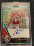 2021 Panini Prizm Draft Picks #DPA-JFI Justin Fields Auto Green Pulsar #/25