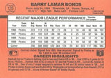 1990 Donruss #126b Barry Bonds