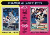 2024 Topps Heritage #198 1994 MVPs (Frank Thomas / Jeff Bagwell)