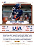 2015 Panini USA Baseball Stars & Stripes #43 Hunter Greene