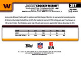 2025 Topps Chrome #387 Jacory Croskey-Merritt