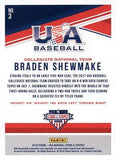 2018 Panini USA Baseball Stars & Stripes #3 Braden Shewmake