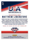 2018 Panini USA Baseball Stars & Stripes #42 Matthew Liberatore