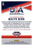 2018 Panini USA Baseball Stars & Stripes #60 Masyn Winn