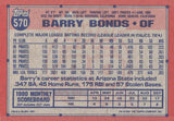 1991 Topps #570 Barry Bonds