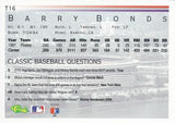 1992 Classic I #T16 Barry Bonds