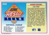 1991 Score #668 Barry Bonds