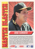 1991 Score #690 Jose Canseco