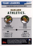 2006 Topps Updates & Highlights #UH317  (Frank Thomas / Barry Zito)