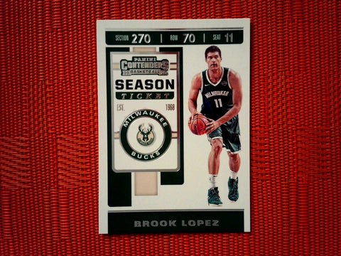 2019-20 Panini Contenders NBA Basketball - 13 Brook Lopez - Milwaukee Bucks (Base)