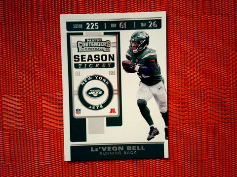 2019 Panini Contenders NFL 13 Le'Veon Bell - New York Jets (Base)