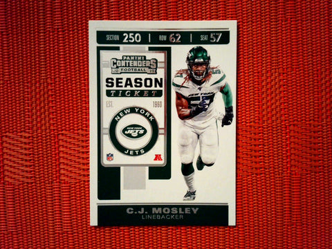 2019 Panini Contenders NFL 14 C.J. Mosley - New York Jets (Base)