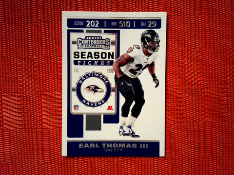 2019 Panini Contenders NFL 16 Earl Thomas III - Baltimore Ravens (Base)