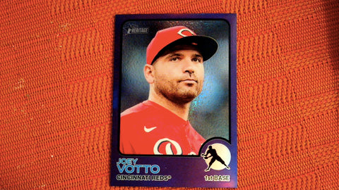 2022 Topps Heritage #52 Joey Votto Chrome Hot Box Refractor