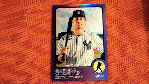 2022 Topps Heritage #225 Giancarlo Stanton Chrome Hot Box Refractor