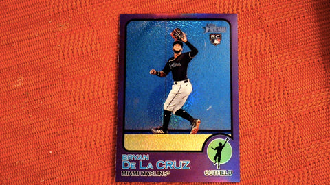 2022 Topps Heritage #334 Bryan De La Cruz Chrome Hot Box Refractor