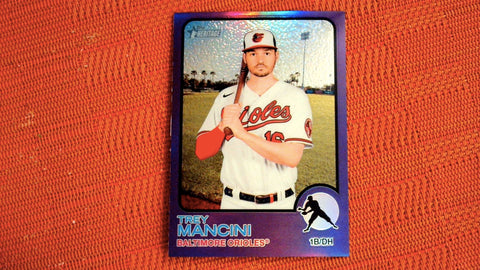 2022 Topps Heritage #443 Trey Mancini Chrome Hot Box Refractor
