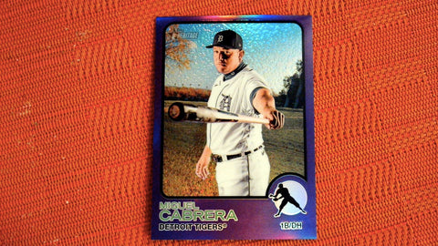 2022 Topps Heritage #340 Miguel Cabrera Chrome Red Refractor