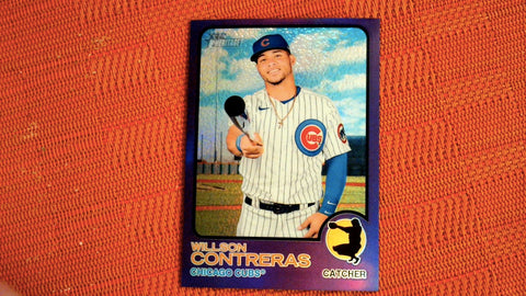 2022 Topps Heritage #46 Willson Contreras Chrome Hot Box Refractor