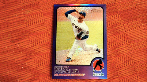 2022 Topps Heritage #3 Freddy Peralta Chrome Hot Box Refractor