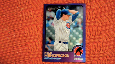 2022 Topps Heritage #235 Kyle Hendricks Chrome Hot Box Refractor