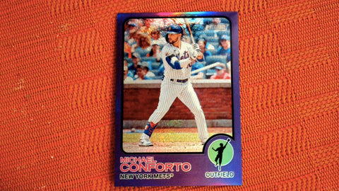 2022 Topps Heritage #231 Michael Conforto Chrome Hot Box Refractor