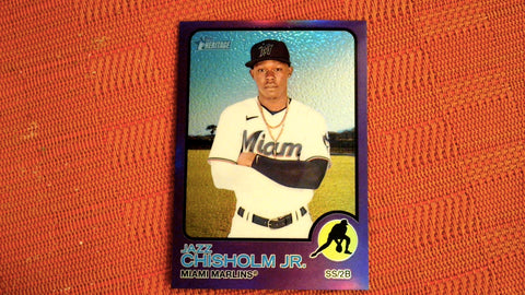 2022 Topps Heritage #120 Jazz Chisholm Jr. Chrome Refractor