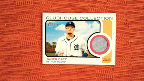 2022 Topps Heritage #CC-JBZ Javier Baez Clubhouse Collection Relics