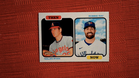 2022 Topps Heritage #TAN-RR Nolan Ryan / Robbie Ray Then and Now