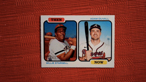 2022 Topps Heritage #TAN-SD Willie Stargell / Adam Duvall Then and Now