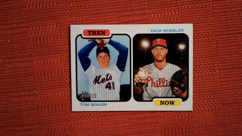 2022 Topps Heritage #TAN-SW Tom Seaver / Zack Wheeler Then and Now