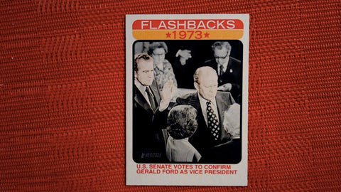 2022 Topps Heritage #NF-7 US Senate Votes to Confirm Gerald Ford as Vice President News Flashbacks