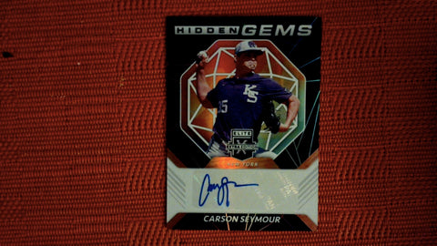 2021 Panini Elite Extra Edition #HG-SE Carson Seymour Auto Hidden Gems Signatures Black