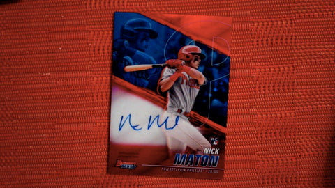 2021 Bowman's Best #B21-NM Nick Maton 4/10 Best of 2021 Autographs Red Refractor